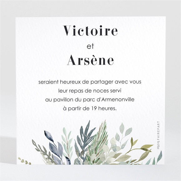 Carton d'invitation mariage Délicatesse d’Aquarelle réf.N3001735