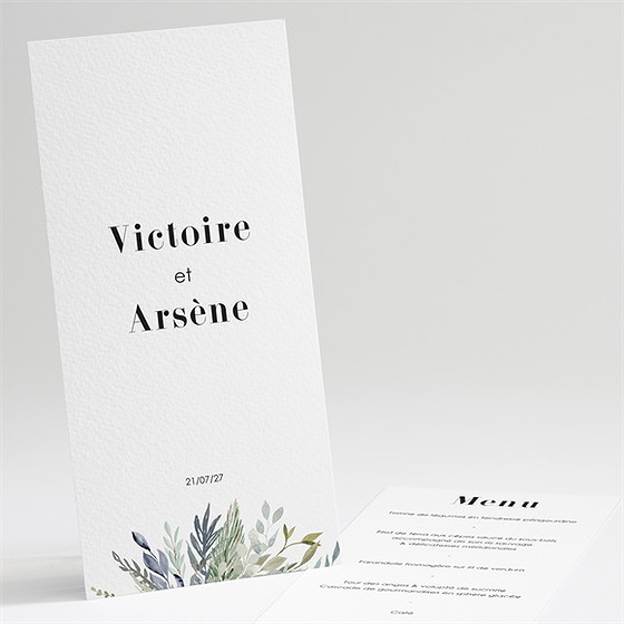 Menu mariage délicatesse d’aquarelle