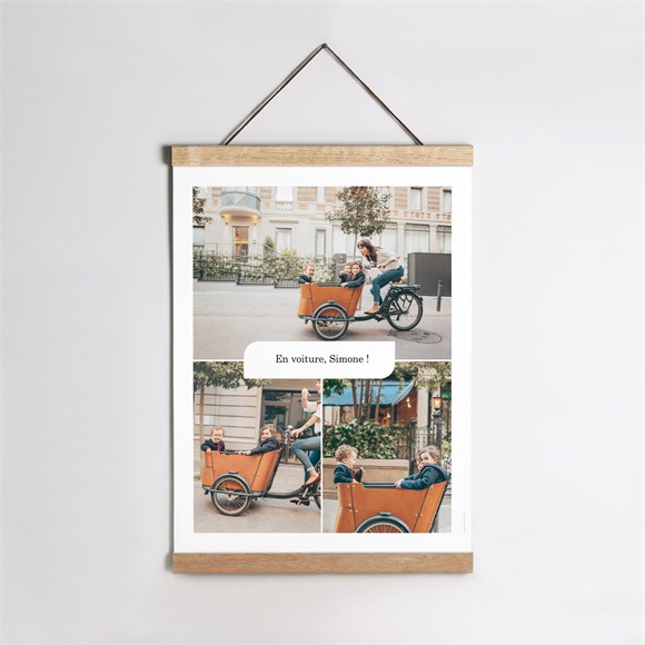 Affiche naissance Ma petite voiture vintage réf.N26008