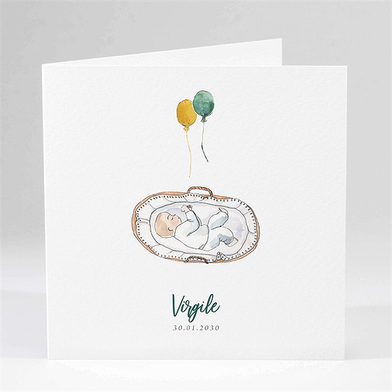 Faire-part naissance bel endormi