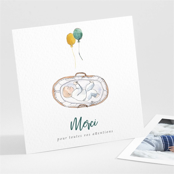 Remerciement naissance Bel endormi réf.N301325