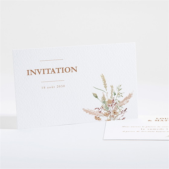 Carton d'invitation mariage douceur estivale