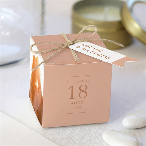 Boîte de dragées mariage Douceur Estivale réf.N340382