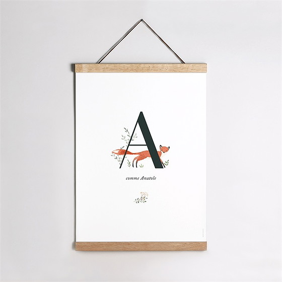 Affiche naissance première initiale