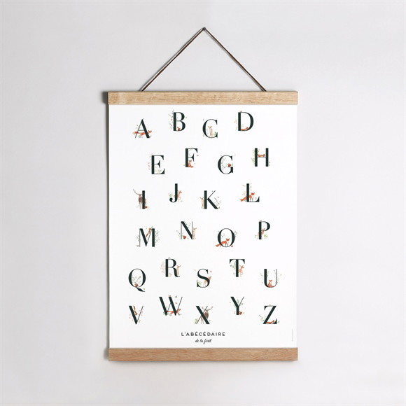 Affiche naissance Première Initiale Alphabet réf.N26026