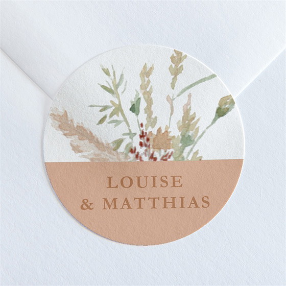 Sticker mariage douceur estivale