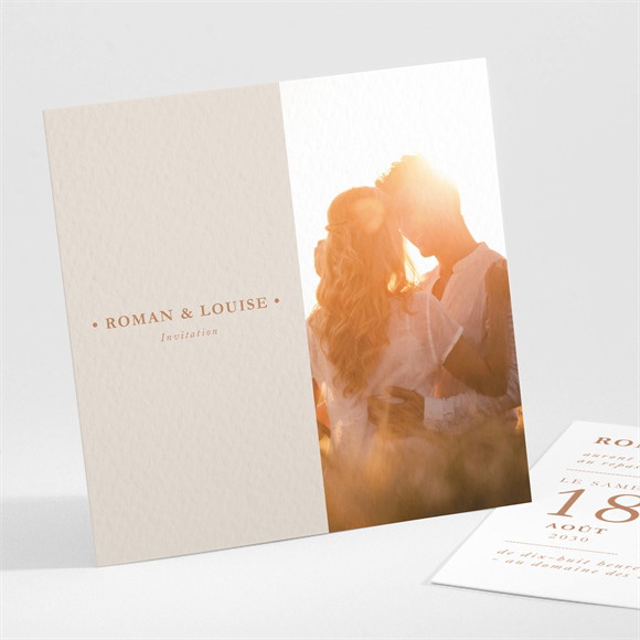 Carton d'invitation mariage Beauté Délicate réf.N301321