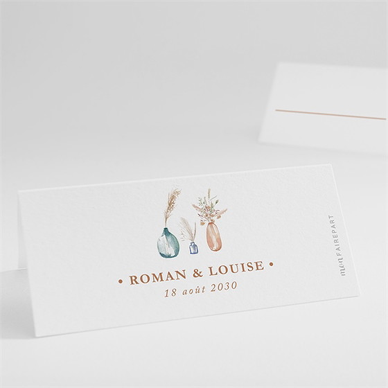 Marque-place mariage beauté délicate