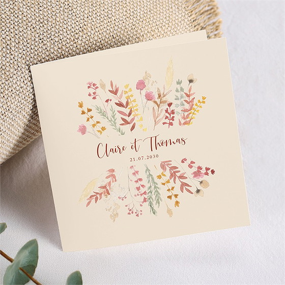 Faire-part mariage élégance champêtre