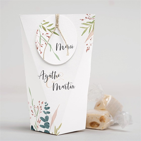 Boîte surprise mariage bouquet ardent