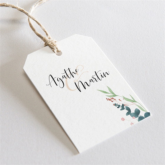 Etiquette mariage bouquet ardent