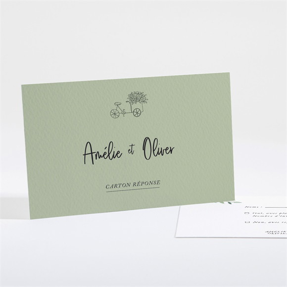 Carton réponse mariage Sous les Oliviers réf.N161212