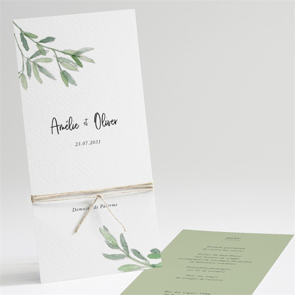 Menu mariage Sous les Oliviers réf.N221180