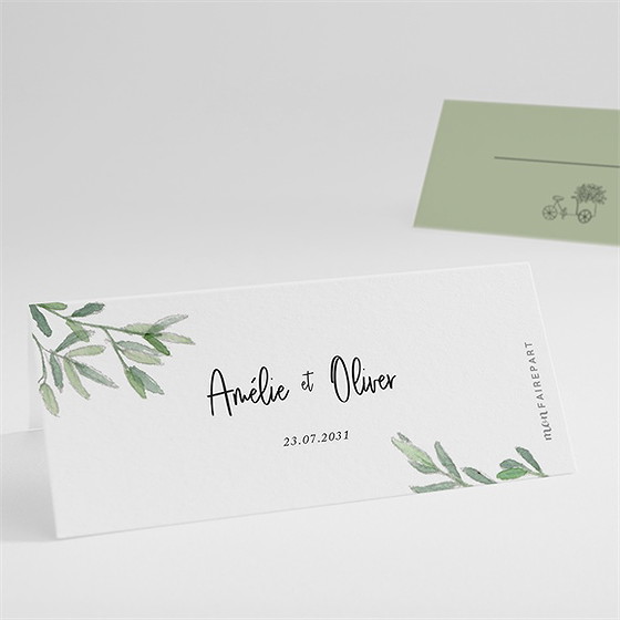 Marque-place mariage sous les oliviers