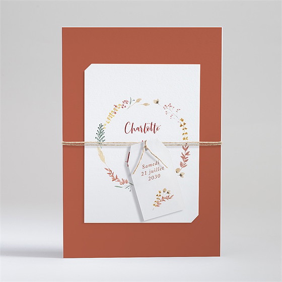 Faire-part mariage terre de feu