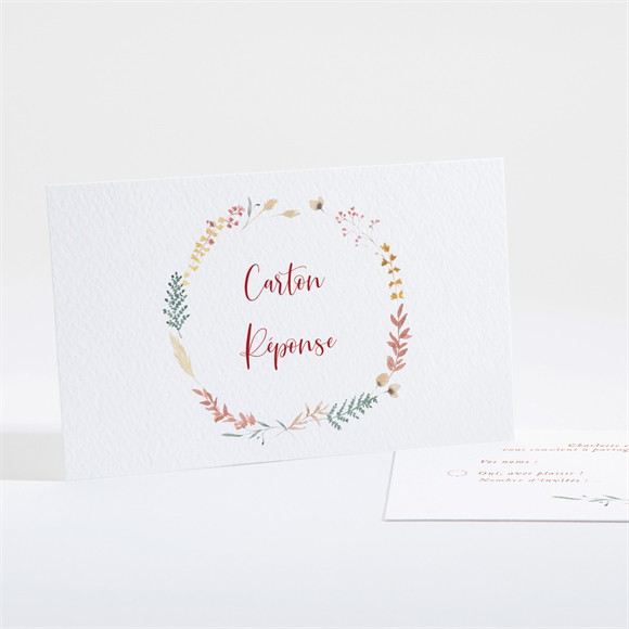 Carton réponse mariage Terre de Feu réf.N161207