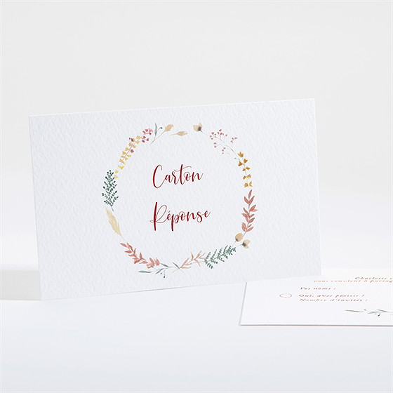 Carton réponse mariage terre de feu