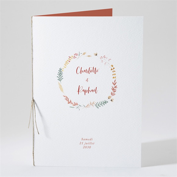 Livret de messe mariage Terre de Feu réf.N491280