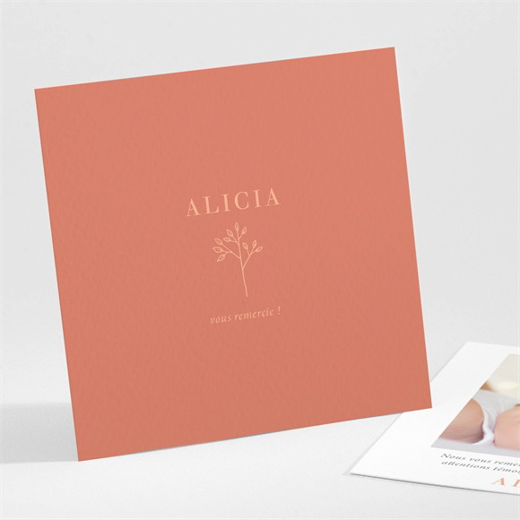 Remerciement naissance Brin d'or réf.N301331