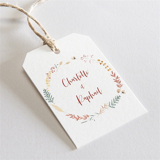 Etiquette mariage terre de feu