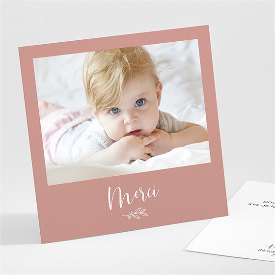 Remerciement naissance portrait mignon