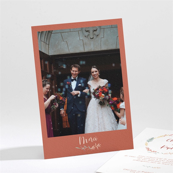 Remerciement mariage Terre de Feu réf.N211380