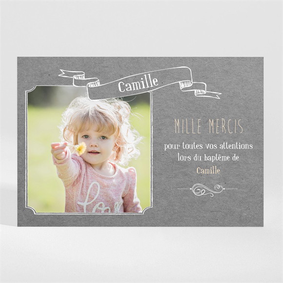 Remerciement baptême En Symboles réf.N11074