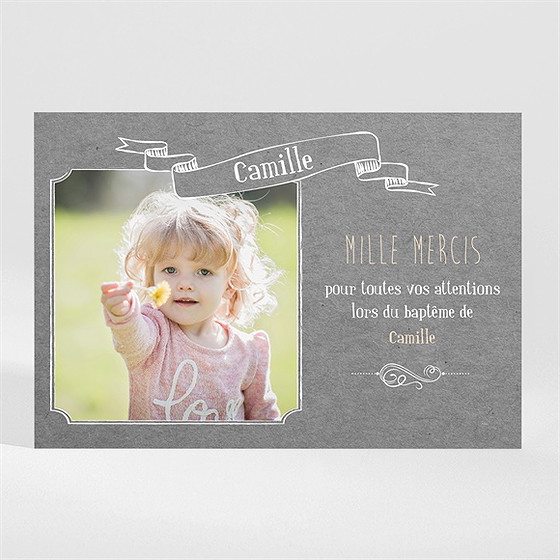 Remerciement baptême en symboles