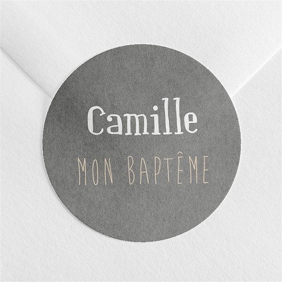 Sticker baptême en symboles