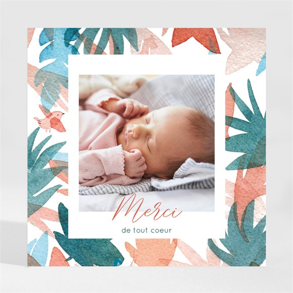 Remerciement naissance Petit Sauvage réf.N3001774