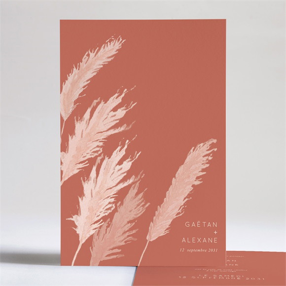 Faire-part mariage Terracotta pampa réf.N241247