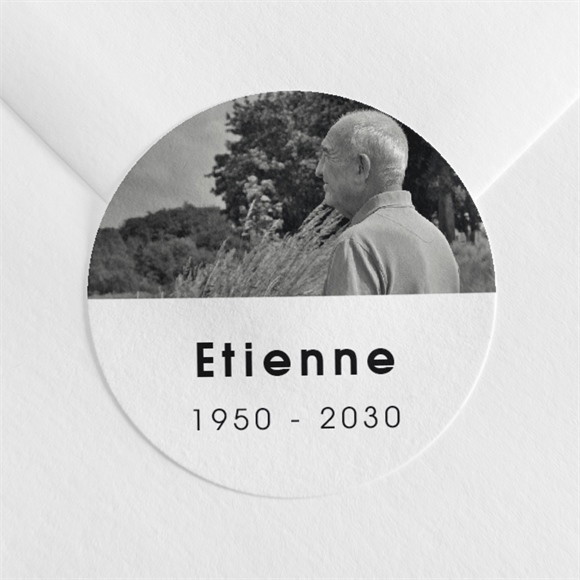 Stickers décès Hommage tout en image réf.N360309