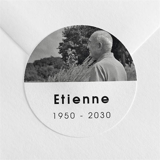 Stickers décès hommage tout en image