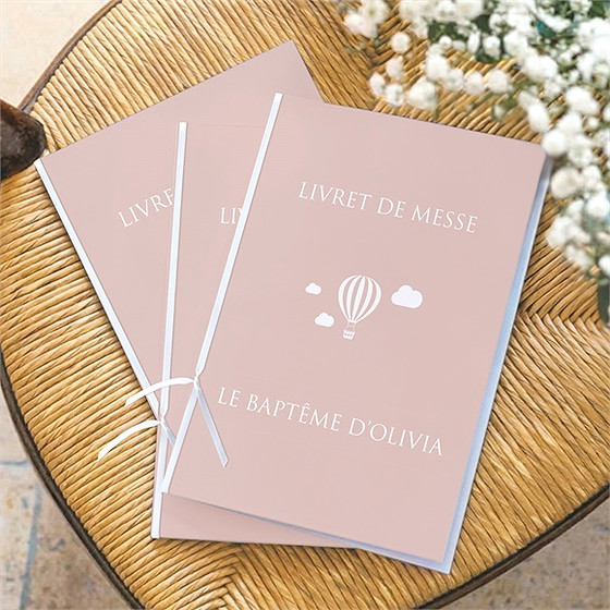 Livret de messe baptême tout en symboles