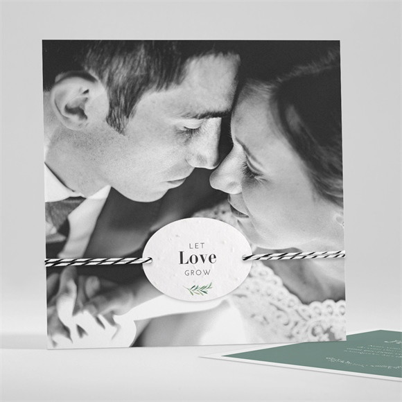 Remerciement mariage Let Love Grow réf.N351180