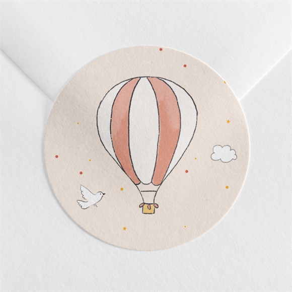 Sticker naissance Petite Montgolfière réf.N360317