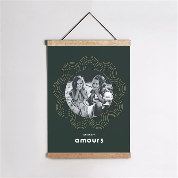 Affiche naissance Sur son couffin d'Aquarelle réf.N26031