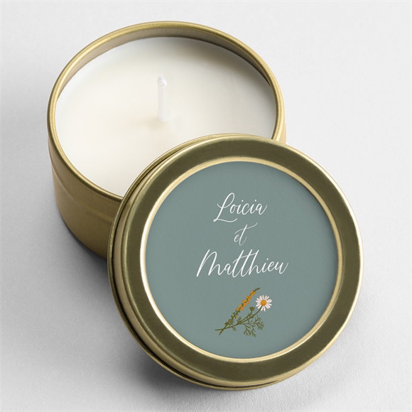 Bougie mariage Gravure Champêtre réf.N360334