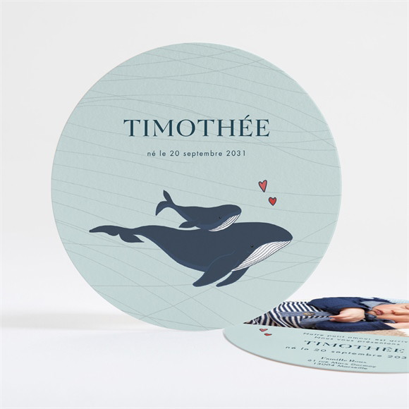 Faire-part naissance Mon petit Baleineau réf.N321159