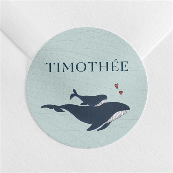 Sticker naissance Mon petit Baleineau réf.N360320