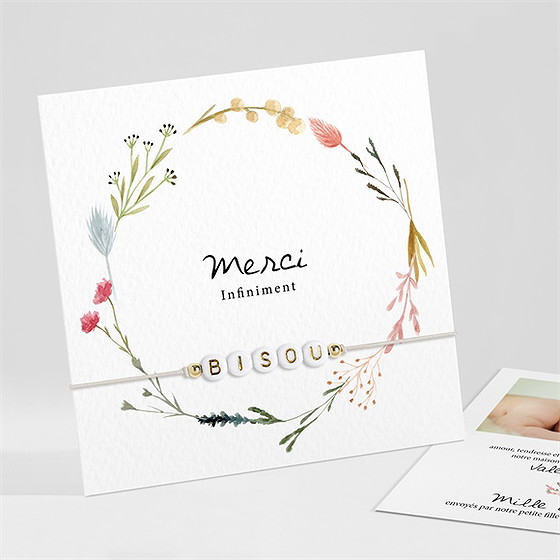 Remerciement naissance poésie bracelet