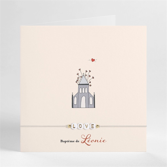 Faire-part de baptême Lovely Vintage réf.N451257
