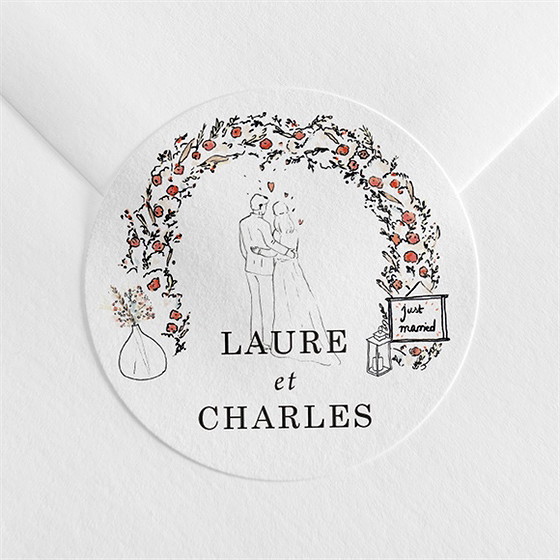 Sticker mariage belle intimité