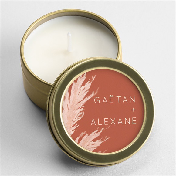 Bougie mariage Terracotta pampa réf.N360351
