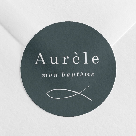 Sticker baptême Ichthus réf.N360376