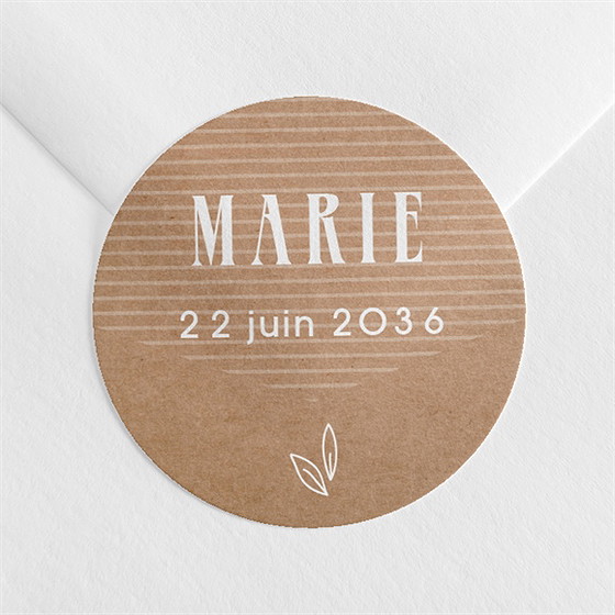 Sticker baptême pele mele photo original