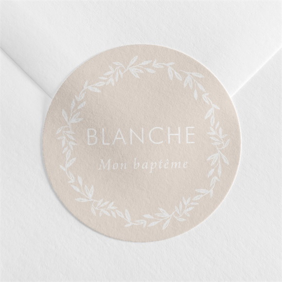 Sticker baptême Initiales d'or réf.N360421