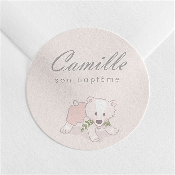 Sticker baptême mon petit marque page