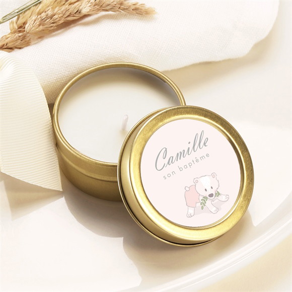 Bougie baptême Mon petit Marque Page réf.N360454