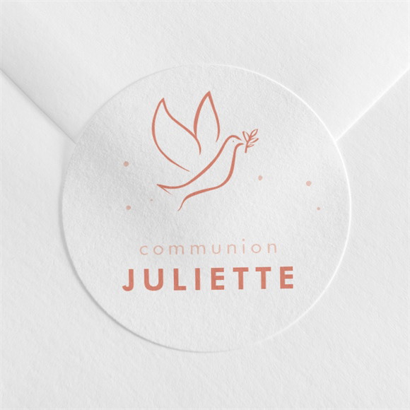 Sticker communion Colombe dorée réf.N360461